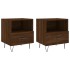 Mesita noche 2 uds madera ingeniería marrón roble 40x35x47,5