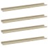Estantes de pared 4 unidades blanco y roble Sonoma 80x9x3