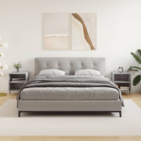 Mesita de noche 2 uds madera ingeniería gris Sonoma 40x30x50