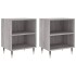 Mesita de noche 2 uds madera ingeniería gris Sonoma 40x30x50