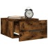 Mesitas de noche de pared 2 uds color roble ahumado 35x35x20