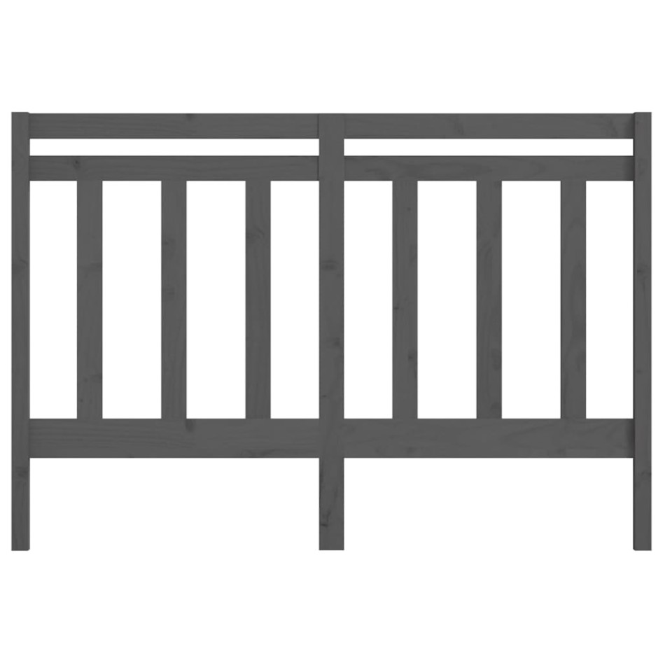 Cabecero de cama madera maciza de pino gris 166x4x100