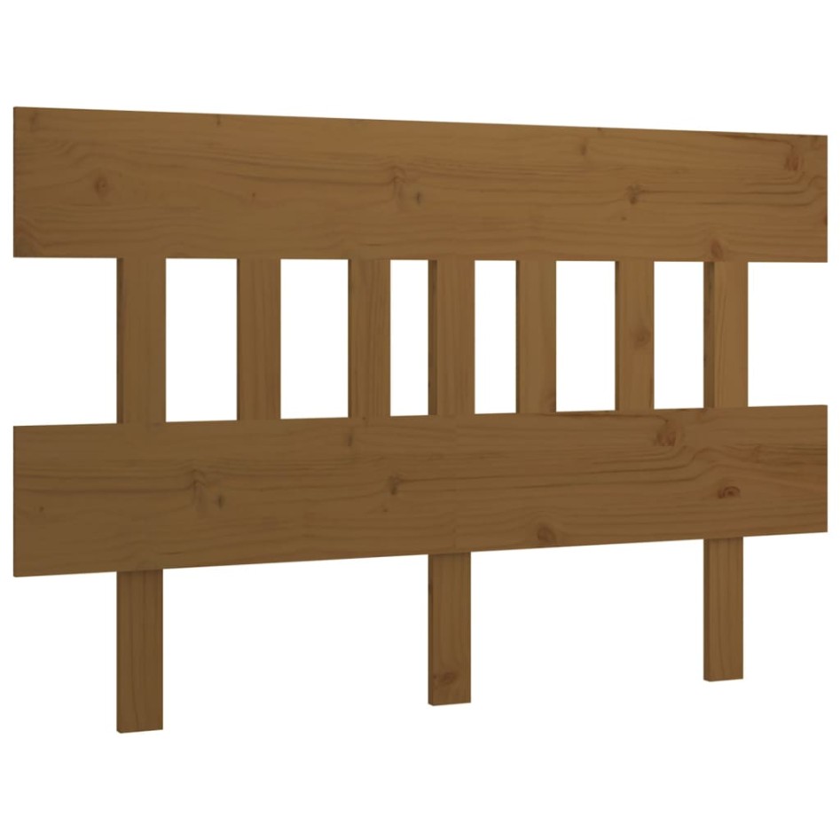 Cabecero de cama madera maciza de pino marrón miel