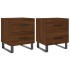 Mesita noche 2 uds madera ingeniería marrón roble 40x35x47,5