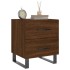 Mesita noche 2 uds madera ingeniería marrón roble 40x35x47,5