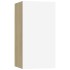 Mueble para TV madera contrachapada blanco y roble