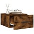 Mesitas de noche de pared 2 uds color roble ahumado 35x35x20