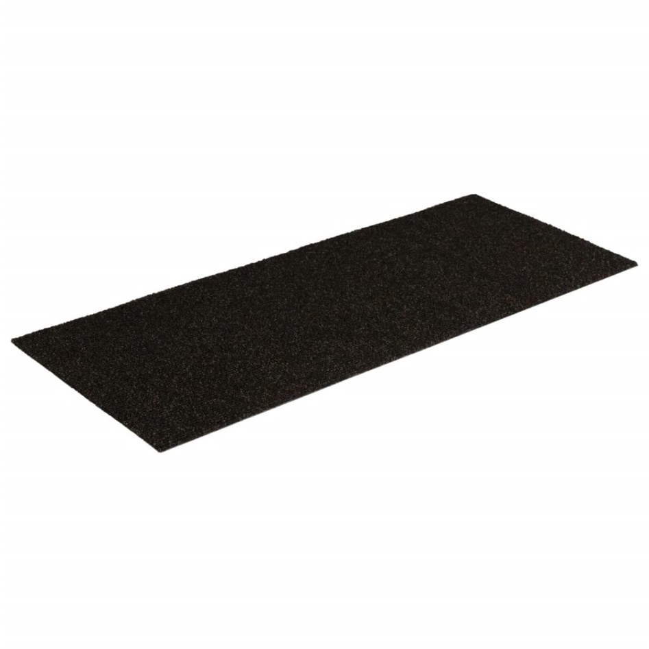Alfombrilla autoadhesiva escalera 15 uds marrón oscuro 60x25