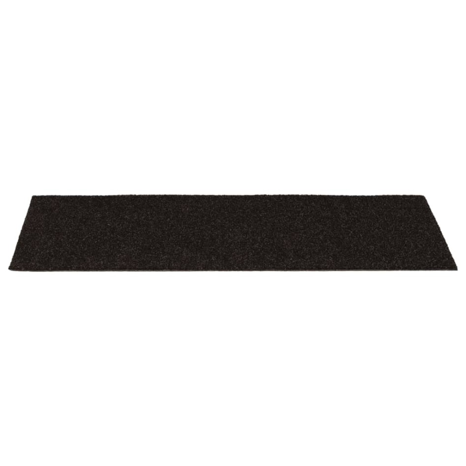 Alfombrilla autoadhesiva escalera 15 uds marrón oscuro 60x25