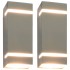 Lámparas de pared de exterior 2 uds 35 W plateado