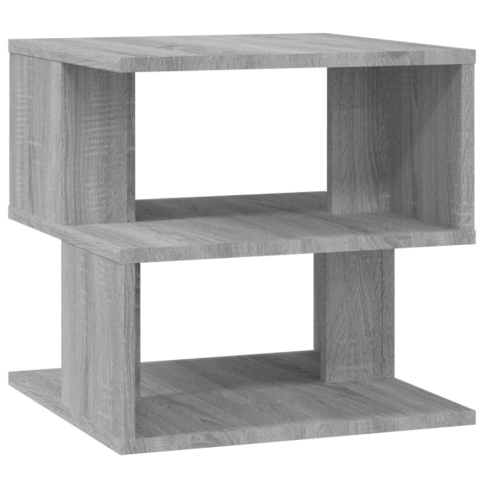 Mesa auxiliar de madera contrachapada gris Sonoma 40x40x40