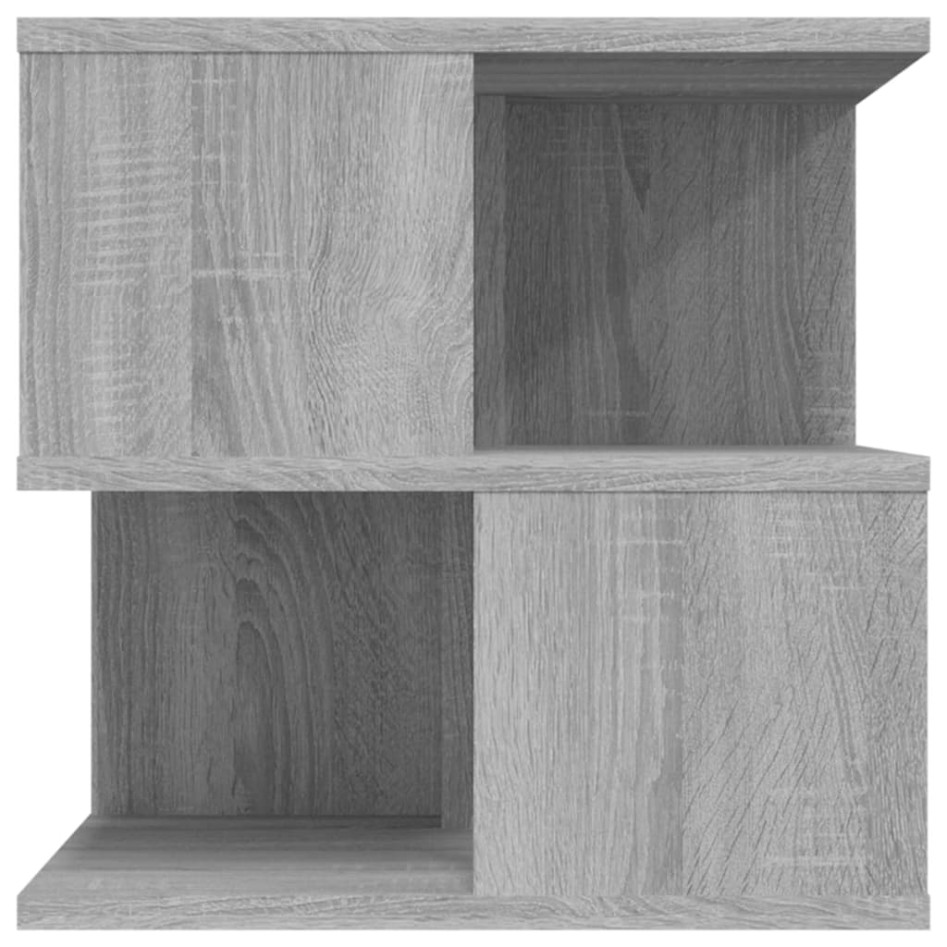 Mesa auxiliar de madera contrachapada gris Sonoma 40x40x40