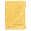 Manta de algodón amarillo mostaza 160x210 cm