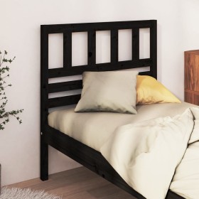 Cabecero de cama madera maciza de pino negro 106x4x100