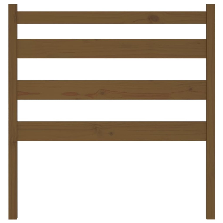 Cabecero de cama madera maciza de pino marrón miel 96x4x100