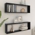 Estantes cubo de pared 2 uds contrachapado negro 100x15x30