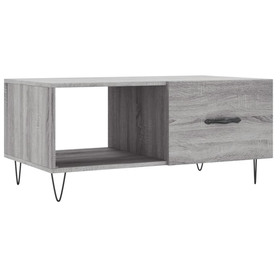 Mesa de centro madera contrachapada gris Sonoma 90x50x40