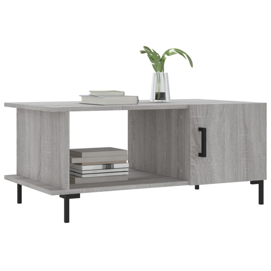 Mesa de centro madera contrachapada gris Sonoma 90x50x40