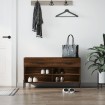 Banco zapatero madera de ingeniería marrón roble 102x35x55 cm