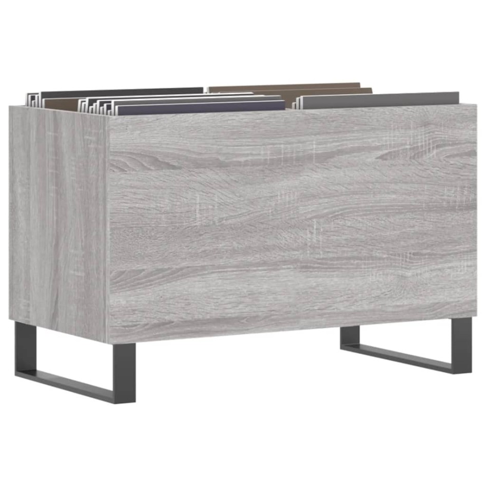 Mueble discos madera contrachapada gris sonoma 74,5x38x48