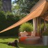 HI Toldo de vela triangular beige 5x5x5