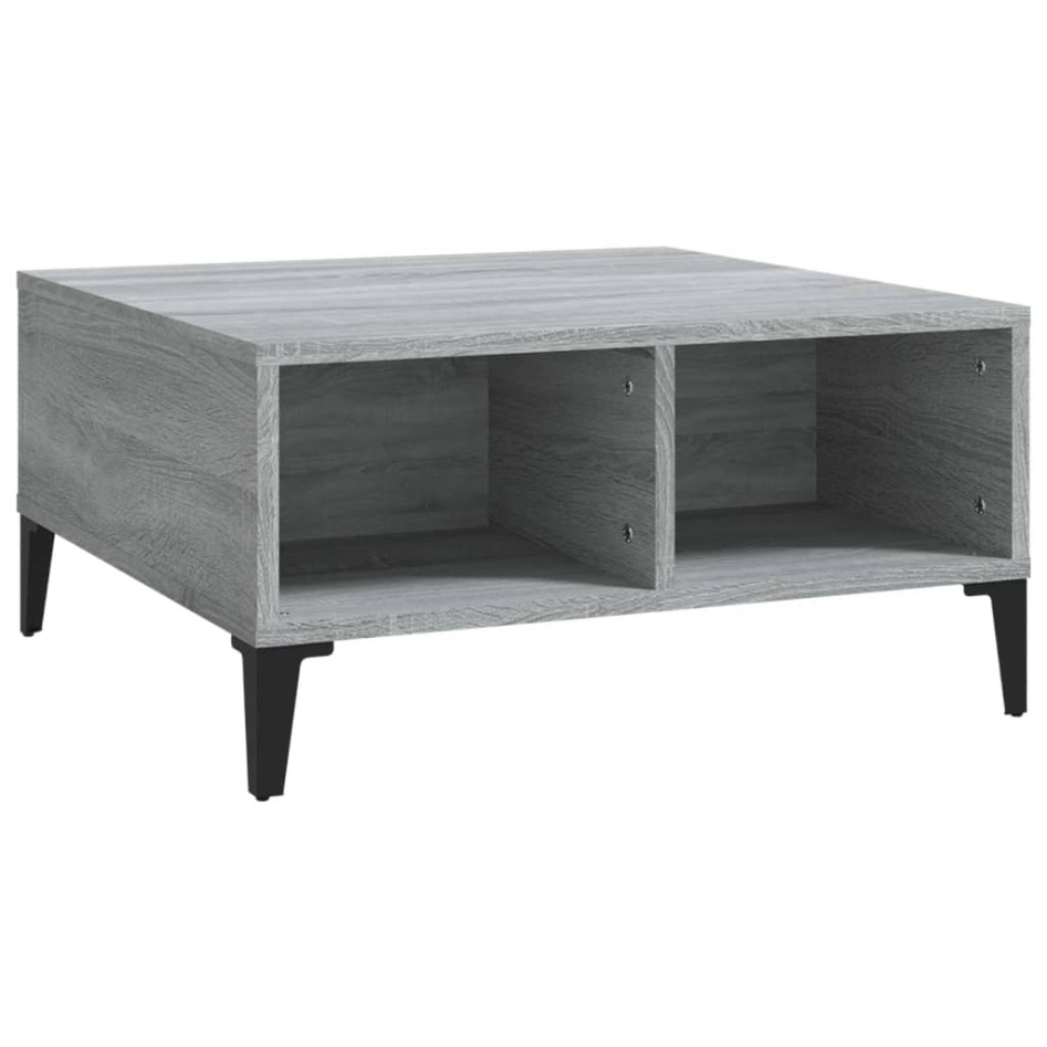 Mesa de centro madera de ingeniería gris Sonoma 60x60x30