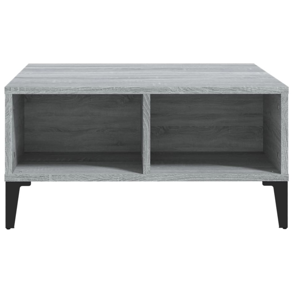Mesa de centro madera de ingeniería gris Sonoma 60x60x30