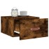 Mesitas de noche de pared 2 uds color roble ahumado 35x35x20