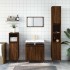 Armario de baño madera de ingeniería marrón roble 58x33x60