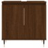 Armario de baño madera de ingeniería marrón roble 58x33x60