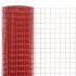Alambrada de gallinero acero revestimiento PVC rojo 10x1,5