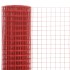 Alambrada de gallinero acero revestimiento PVC rojo 10x1,5