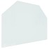 Placa de vidrio para chimenea hexagonal 80x60