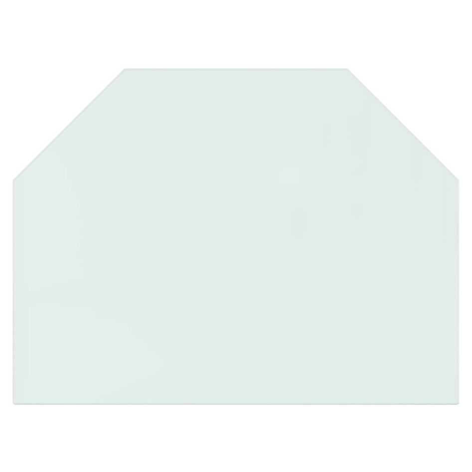 Placa de vidrio para chimenea hexagonal 80x60