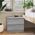 Mesita de noche madera contrachapada gris Sonoma 50x39x43,5