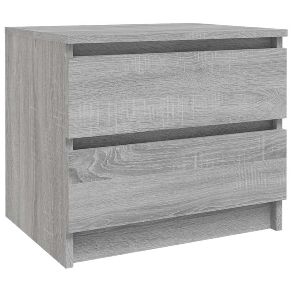 Mesita de noche madera contrachapada gris Sonoma 50x39x43,5