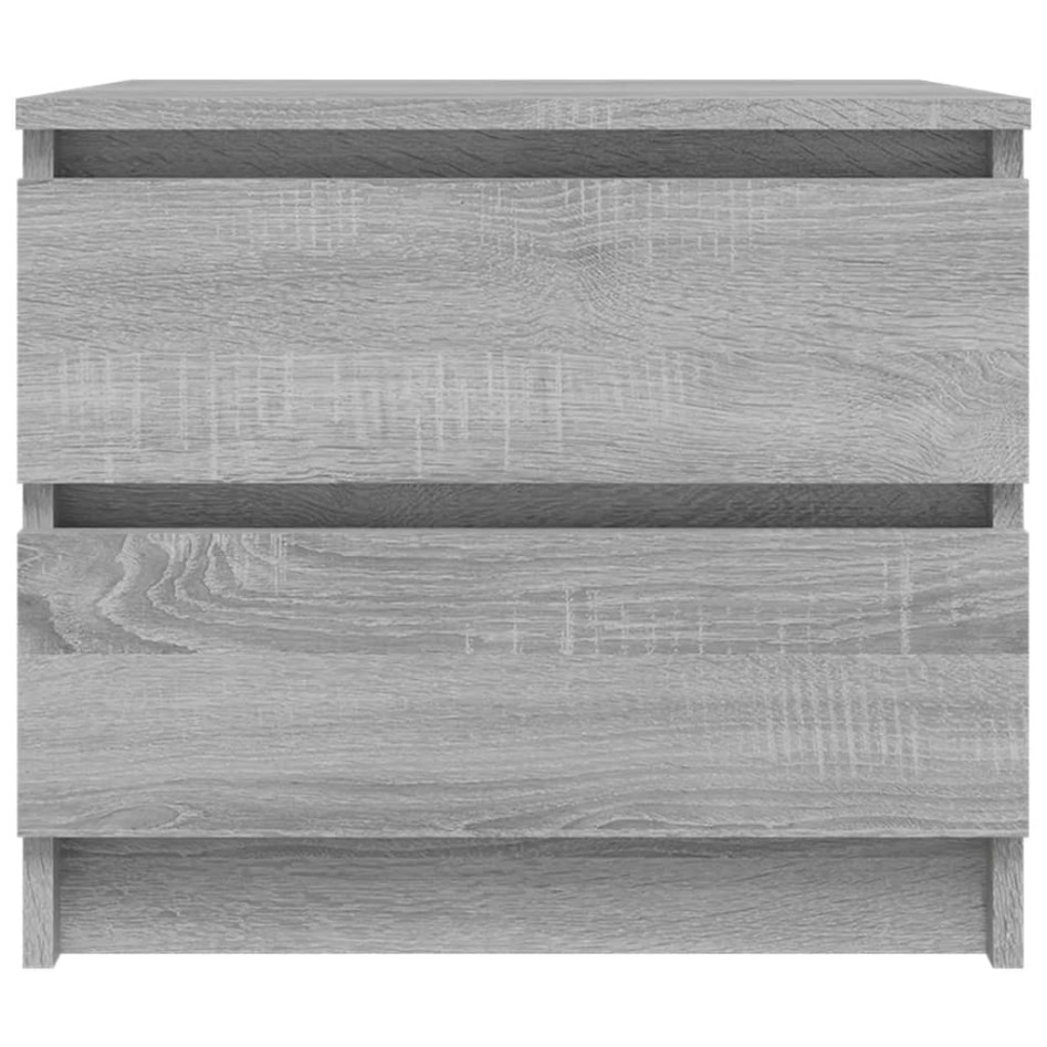 Mesita de noche madera contrachapada gris Sonoma 50x39x43,5