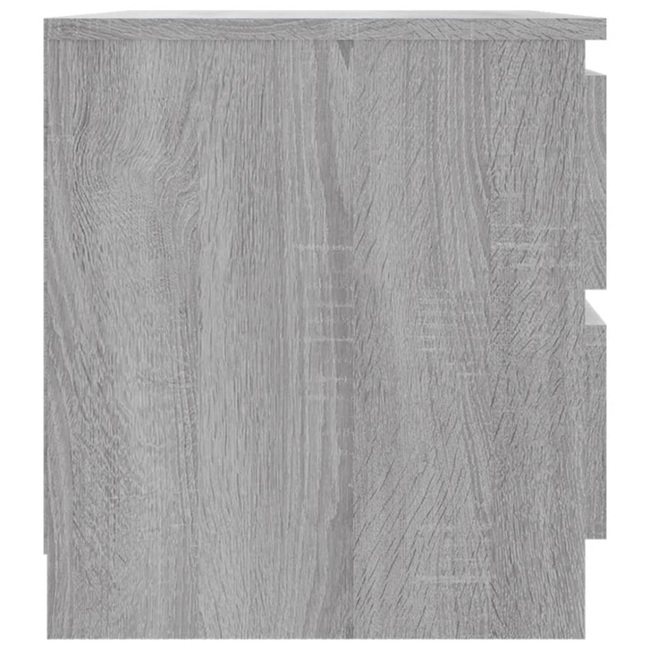 Mesita de noche madera contrachapada gris Sonoma 50x39x43,5