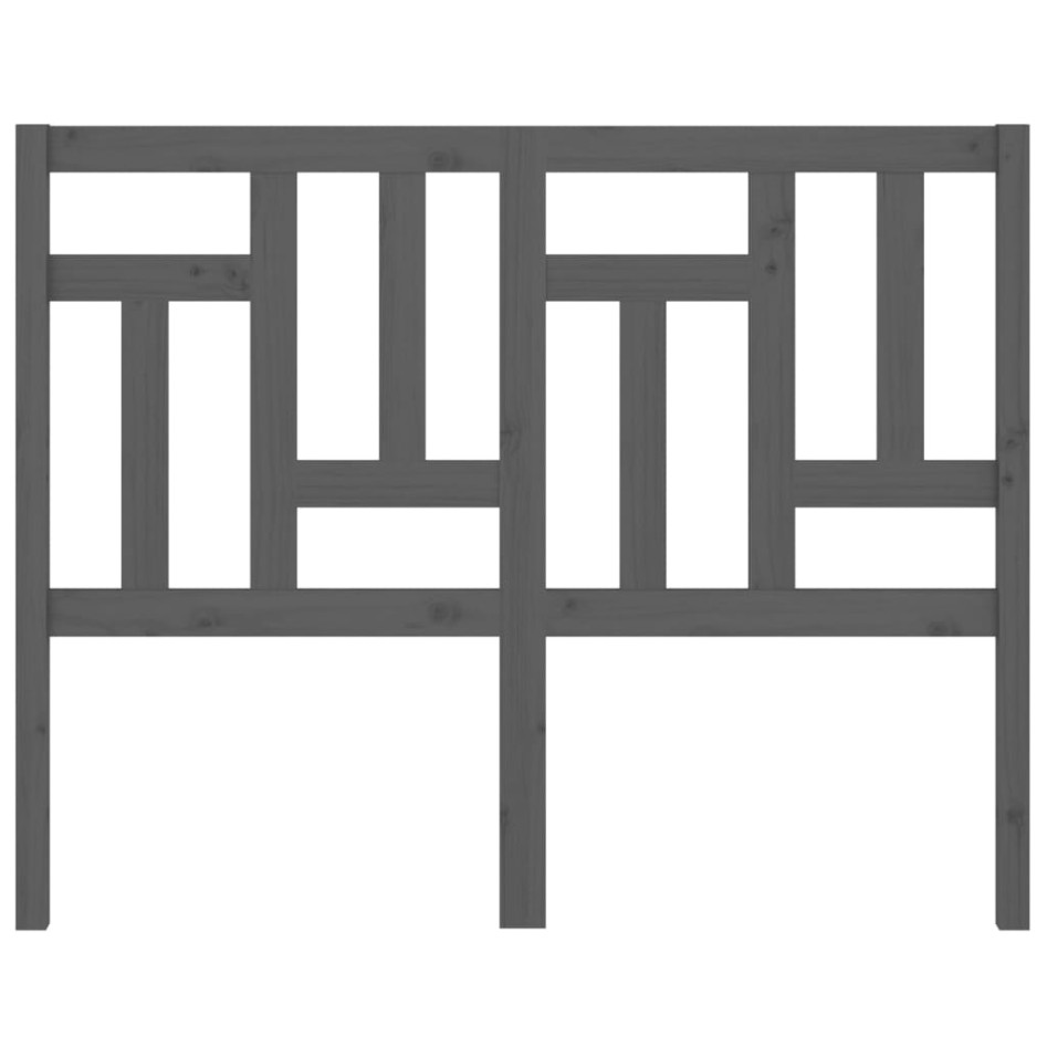 Cabecero de cama madera maciza de pino gris 205,5x4x100