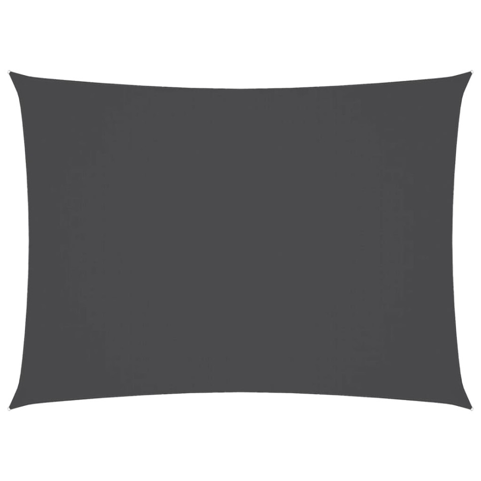 Toldo de vela rectangular tela Oxford gris antracita 2,5x4,5
