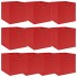 Cajas de almacenaje 10 uds tela rojo 32x32x32