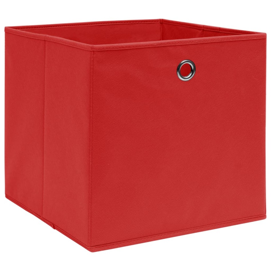 Cajas de almacenaje 10 uds tela rojo 32x32x32