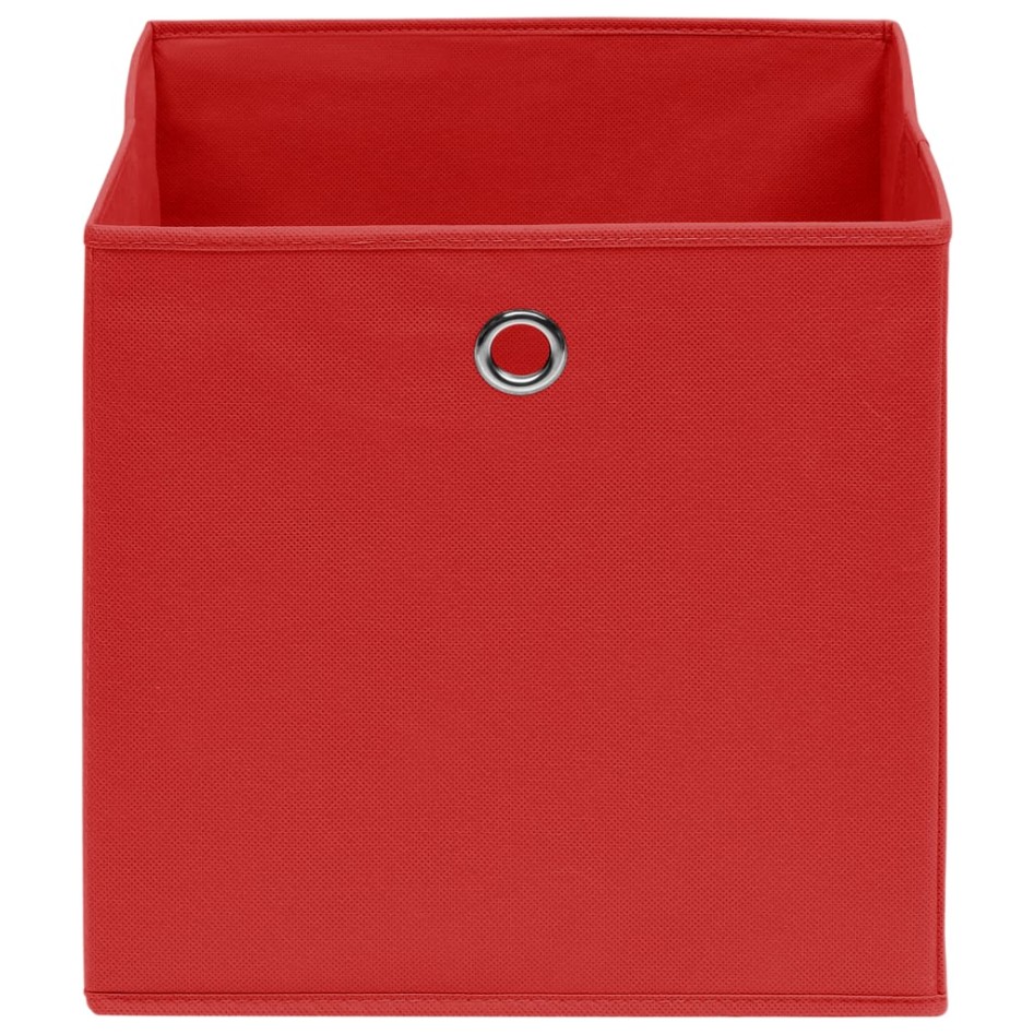 Cajas de almacenaje 10 uds tela rojo 32x32x32