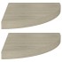 323926  Floating Corner Shelves 2 pcs Oak 35x35x3,8 cm