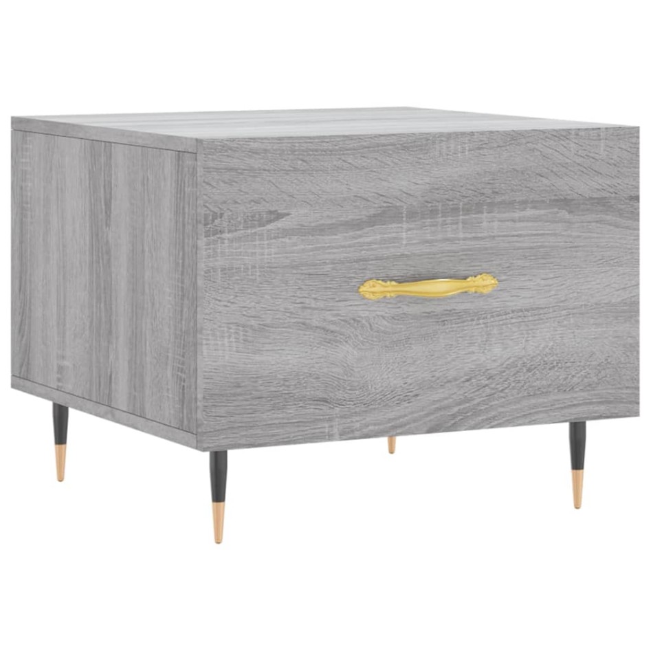Mesa de centro madera contrachapada gris Sonoma 50x50x40