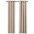 Cortinas opacas ojales look de lino 2 pzas beige 140x245