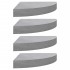 Estantes de esquina pared 4 uds MDF gris hormigón 25x25x3,8