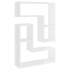 Estantes de pared 2 uds contrachapado blanco brillo 50x15x50