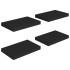Estantes flotantes de pared 4 uds MDF negro 40x23x3,8