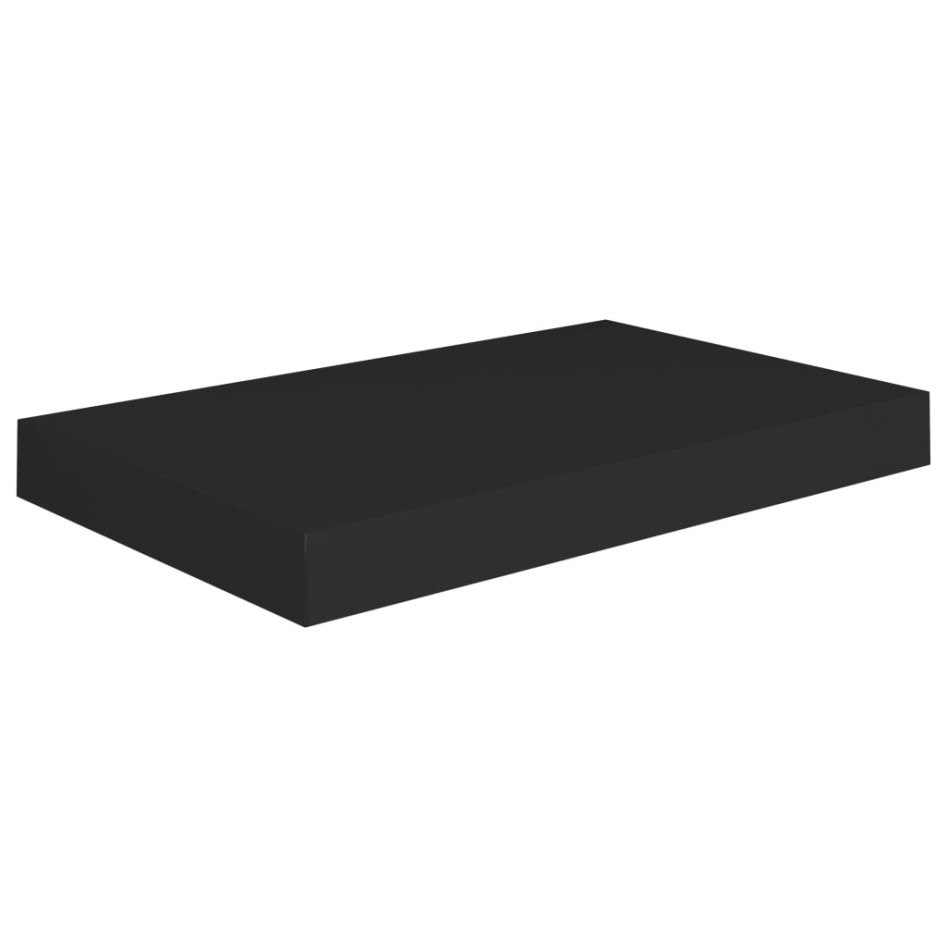 Estantes flotantes de pared 4 uds MDF negro 40x23x3,8